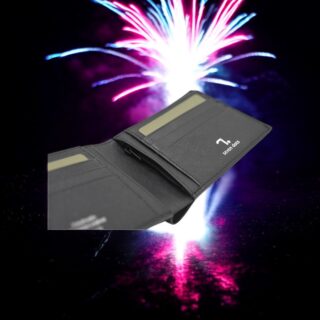 Seven Dots Saturn-70-013 Δερμάτινο Πορτοφόλι Μαύρο