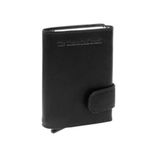 Leather Wallet Black Leicester chesterfield δερμάτινη κάρτο κάρτοθήκη