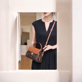 Foxer 9111105F Τσάντα Γυναικεία Καφέ Χειρός Ώμου PVC