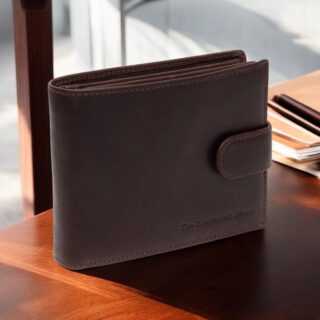 Leather Wallet Brown Curtis chesterfield δερμάτινο πορτοφόλι καφέ