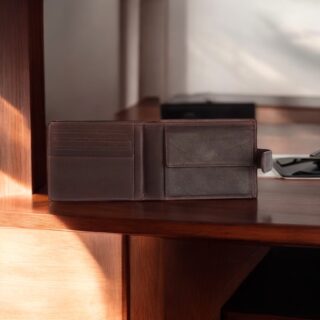 Leather Wallet Brown Curtis chesterfield δερμάτινο πορτοφόλι καφέ