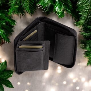 Seven Dots Neptune-72-008 Δερμάτινο Πορτοφόλι Μαύρο