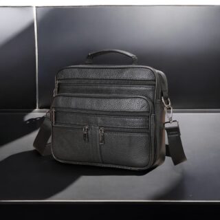 Cardinal 6015 Δερμάτινος Μικρός Χαρτοφύλακας Ώμου Μαύρος