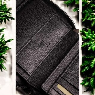 Seven Dots Neptune-72-008 Δερμάτινο Πορτοφόλι Μαύρο