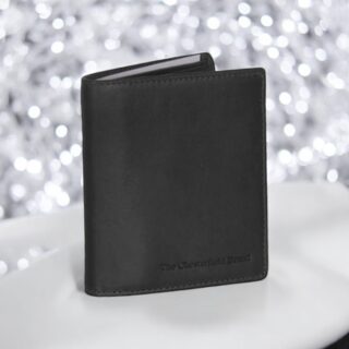 Leather Wallet Black Carl chesterfield δερμάτινο πορτοφόλι