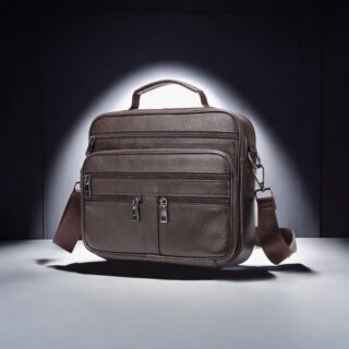 Δερμάτινος μικρός χαρτοφύλακας/Τσαντάκι Ώμου Cardinal 6015 καφέ