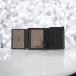 Leather Wallet Black Carl chesterfield δερμάτινο πορτοφόλι