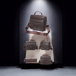 Δερμάτινος μικρός χαρτοφύλακας/Τσαντάκι Ώμου Cardinal 6015 καφέ