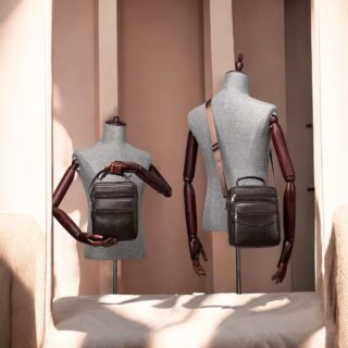 Δερμάτινο τσαντάκι ώμου Cardinal 510 Σκούρο καφέ