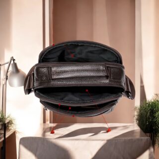 Δερμάτινο τσαντάκι ώμου Cardinal 510 Σκούρο καφέ