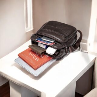 Δερμάτινο τσαντάκι ώμου Cardinal 510 Σκούρο καφέ