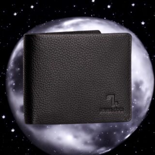 Neptune-71-012 Δερμάτινο Πορτοφόλι Μαύρο/Μαύρο