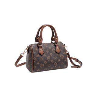 Foxer 9151063F Τσάντα Γυναικεία Καφέ Χιαστί Χειρός PVC