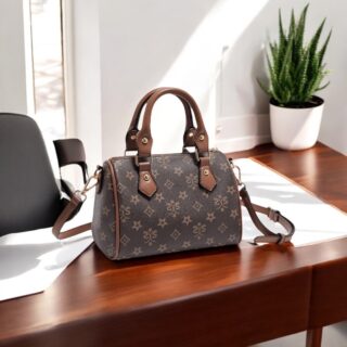 Foxer 9151063F Τσάντα Γυναικεία Καφέ Χιαστί Χειρός PVC