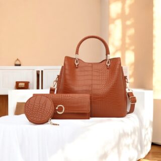 Γυναικείο σετ τσάντας Χειρός/Τσαντάκι / πορτοφόλι Cardinal MLT029 καφέ