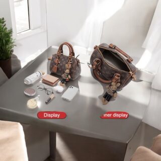 Foxer 9151063F Τσάντα Γυναικεία Καφέ Χιαστί Χειρός PVC