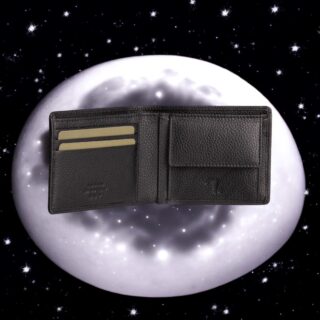 Neptune-71-012 Δερμάτινο Πορτοφόλι Μαύρο/Μαύρο