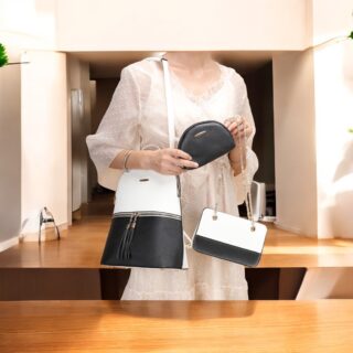 Γυναικείο σετ Σακίδιο πλάτης/τσάντα χιαστί/νεσεσέρ/πορτοφόλι Cardinal 316 white