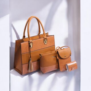 Γυναικείο σετ τσάντας χιαστί/ώμου/πορτοφόλι Cardinal 317 coffee