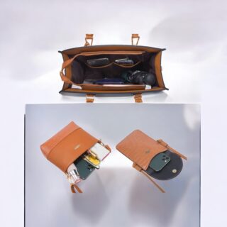 Γυναικείο σετ τσάντας χιαστί/ώμου/πορτοφόλι Cardinal 317 coffee