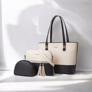 Γυναικείο σετ τσάντας χιαστί/ώμου/νεσεσέρ Cardinal 2003 white/black