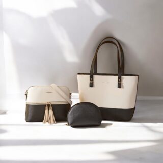 Γυναικείο σετ τσάντας χιαστί/ώμου/νεσεσέρ Cardinal 2003 white/black