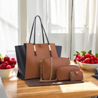 Γυναικείο σετ τσάντας χιαστί/ώμου/ χειρός/πορτοφόλι Cardinal 309 brown