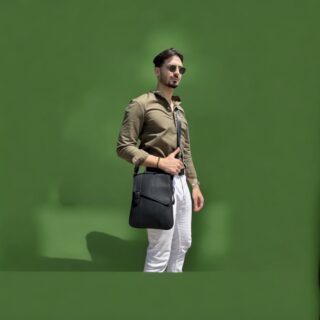 Δερμάτινο τσαντάκι ώμου Cardinal 8240 μαύρο