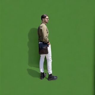 Δερμάτινο τσαντάκι ώμου Cardinal 8240 μαύρο