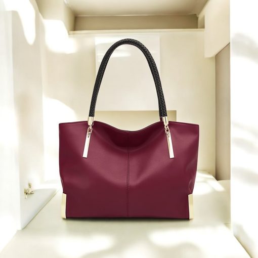 Δερμάτινη Γυναικεία Τσάντα Shopper ‘Ωμου Foxer 938032F red - Image 3