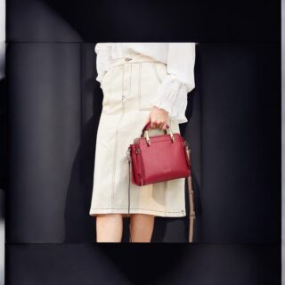 Δερμάτινη Γυναικεία Τσάντα Χειρός/Ώμου Foxer 928019F κόκκινο