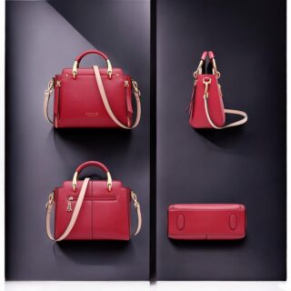 Δερμάτινη Γυναικεία Τσάντα Χειρός/Ώμου Foxer 928019F κόκκινο