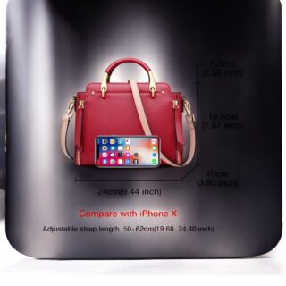 Δερμάτινη Γυναικεία Τσάντα Χειρός/Ώμου Foxer 928019F κόκκινο