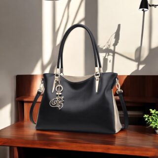 Δερμάτινη Γυναικεία Τσάντα Shopper ‘Ωμου Foxer 986003F μαύρο