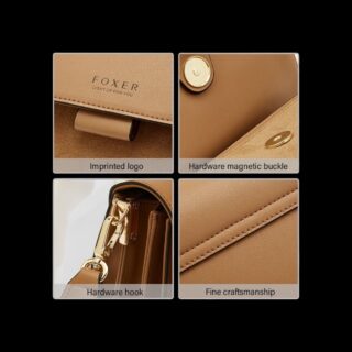 Δερμάτινη Γυναικεία Τσάντα Foxer 954011F Καφέ