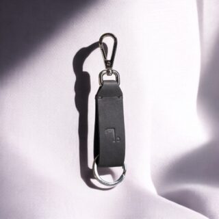 Prato-00-009 Δερμάτινο Μπρελόκ Σκούρο Γκρι