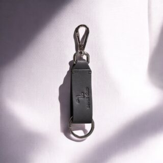 Prato-00-009 Δερμάτινο Μπρελόκ Σκούρο Γκρι