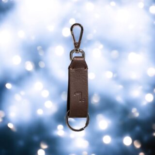 Prato-00-009 Δερμάτινο Μπρελόκ Σκούρο Καφέ