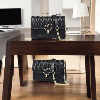 Δερμάτινη Γυναικεία Τσάντα Χιαστί Foxer 953168F μαύρο