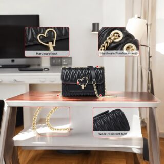 Δερμάτινη Γυναικεία Τσάντα Χιαστί Foxer 953168F μαύρο