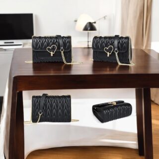 Δερμάτινη Γυναικεία Τσάντα Χιαστί Foxer 953168F μαύρο