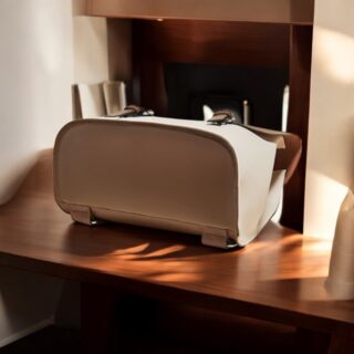 Foxer 900403F Σακίδιο Πλάτης Γυναικείο Καφέ Άσπρο Δερμάτινο