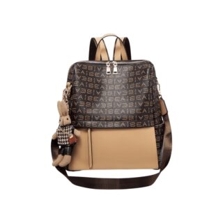 Foxer 9151057F Σακίδιο Πλάτης Γυναικείο Καφέ Δερμάτινο PVC