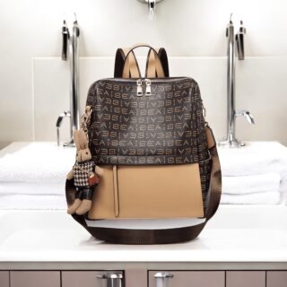 Foxer 9151057F Σακίδιο Πλάτης Γυναικείο Καφέ Δερμάτινο PVC