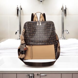 Foxer 9151057F Σακίδιο Πλάτης Γυναικείο Καφέ Δερμάτινο PVC