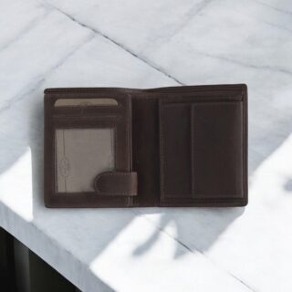 chesterfield πορτοφόλι μικρό καφέ δέρμα C08.0407-024