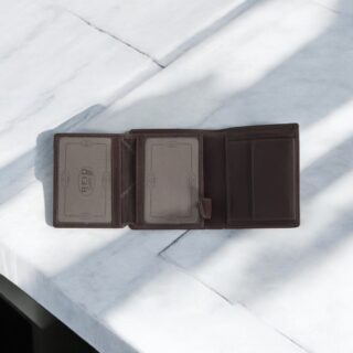 chesterfield πορτοφόλι μικρό καφέ δέρμα C08.0407-024