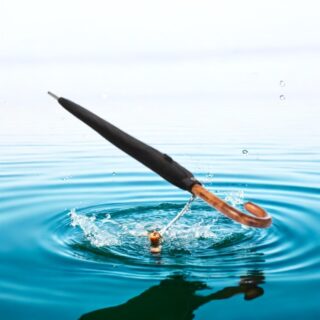 Knirps T.771 Ομπρέλα Βροχής Automatic Ξύλινη Λαβή Μαύρη