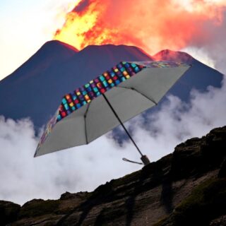 Knirps A.050 Ομπρέλα Χειροκίνητη Create Black Μαύρη Σχέδιο