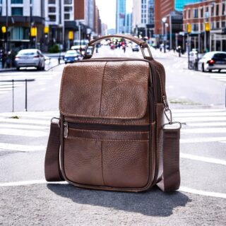 Δερμάτινο τσαντάκι ώμου Cardinal 6037 coffee